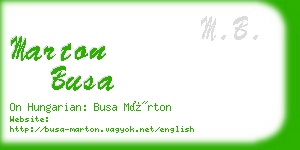 marton busa business card